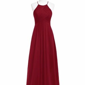 Azazie Ginger in Burgundy